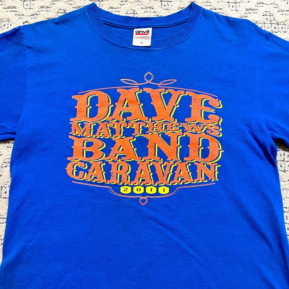 🎸 '11 Dave Matthews Band Carnival Style Text Caravan Crew & Staff 2 Side Tee